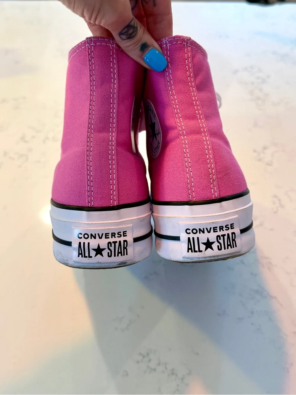 converse chuck taylor all star lift platform sneakers shocking orchid 8.5 pink - Picture 6 of 9